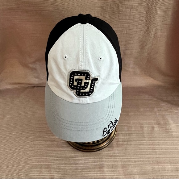 Colorado University Buffaloes Feminine Hat with Sparkly Crystals ~ Color Block - Picture 1 of 11
